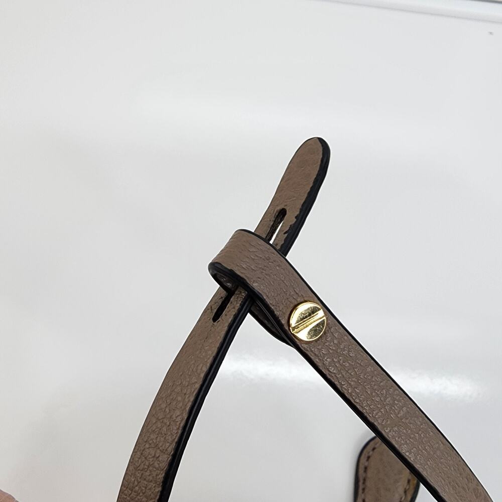 Ralph Lauren RLL Wristlet Taupe Pebbled Faux Leather Clutch Zip 8x5 Slight Flaws - Picture 7 of 12